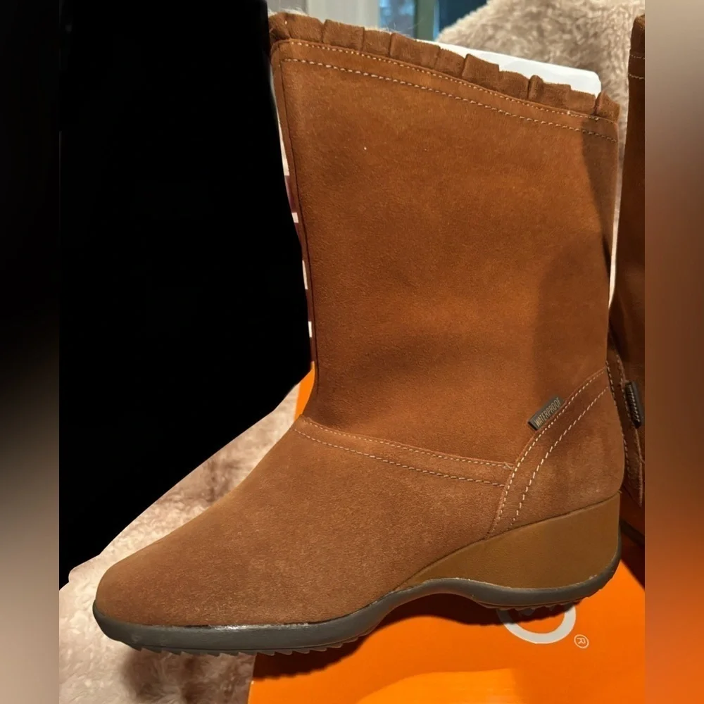 SPORTO Abbey Leather Waterproof boots size 9 in chestnut brown